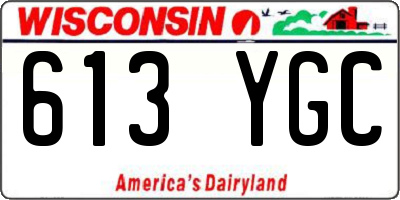 WI license plate 613YGC