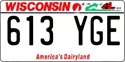 WI license plate 613YGE