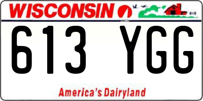 WI license plate 613YGG
