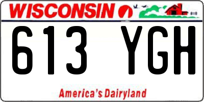WI license plate 613YGH