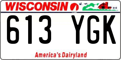 WI license plate 613YGK
