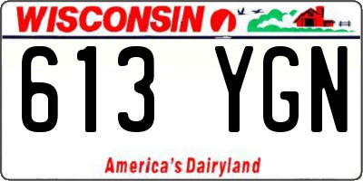WI license plate 613YGN