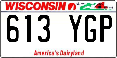 WI license plate 613YGP
