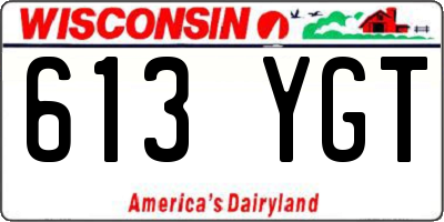 WI license plate 613YGT