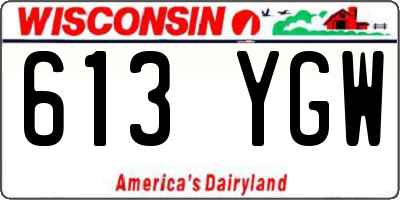 WI license plate 613YGW