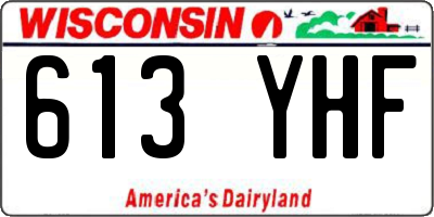 WI license plate 613YHF