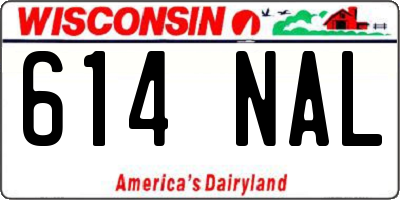 WI license plate 614NAL