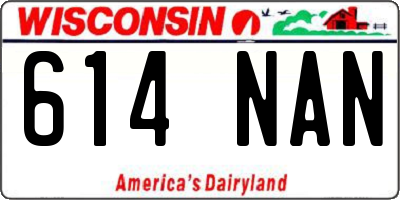 WI license plate 614NAN