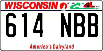 WI license plate 614NBB
