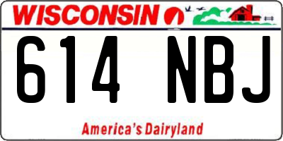 WI license plate 614NBJ