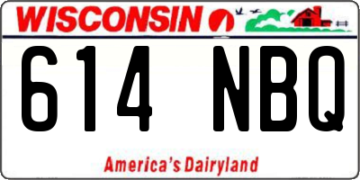 WI license plate 614NBQ