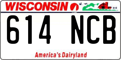 WI license plate 614NCB