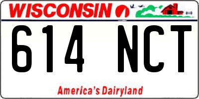 WI license plate 614NCT
