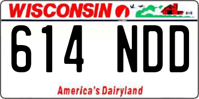 WI license plate 614NDD