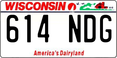 WI license plate 614NDG