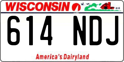WI license plate 614NDJ