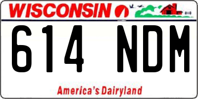 WI license plate 614NDM