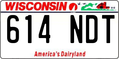 WI license plate 614NDT