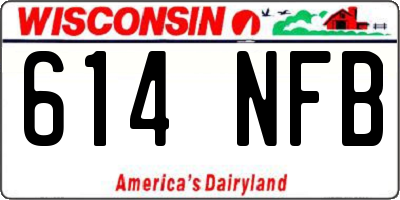 WI license plate 614NFB