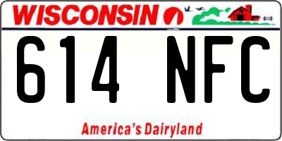 WI license plate 614NFC
