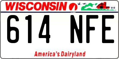 WI license plate 614NFE