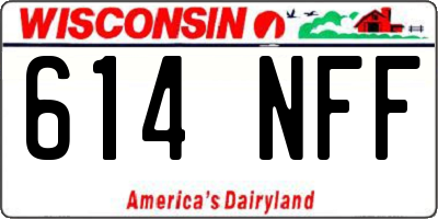 WI license plate 614NFF