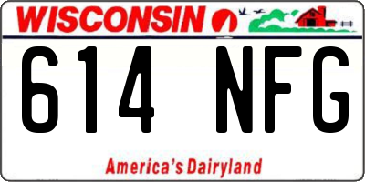 WI license plate 614NFG
