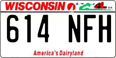WI license plate 614NFH