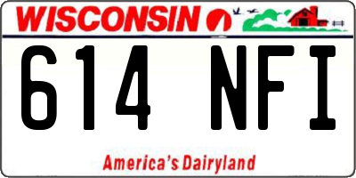 WI license plate 614NFI