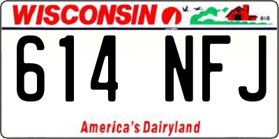 WI license plate 614NFJ