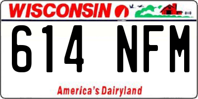 WI license plate 614NFM