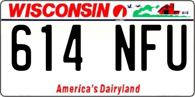 WI license plate 614NFU
