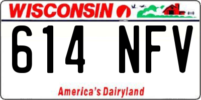 WI license plate 614NFV