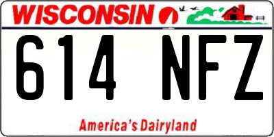 WI license plate 614NFZ