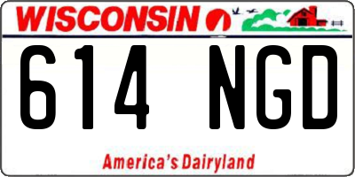 WI license plate 614NGD