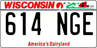 WI license plate 614NGE
