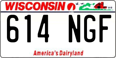 WI license plate 614NGF