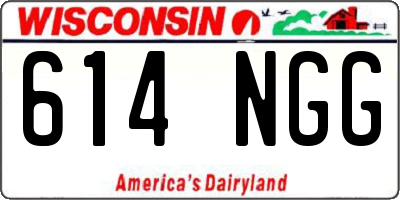 WI license plate 614NGG