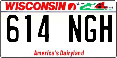 WI license plate 614NGH