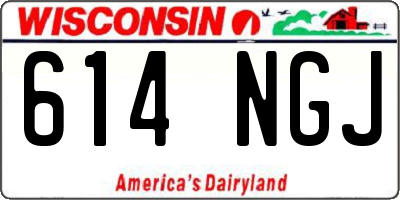 WI license plate 614NGJ