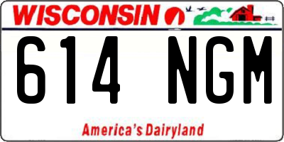WI license plate 614NGM