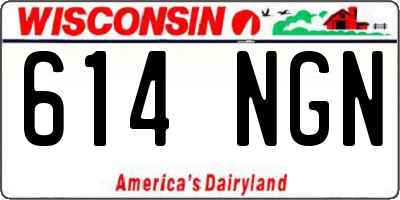 WI license plate 614NGN