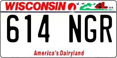 WI license plate 614NGR