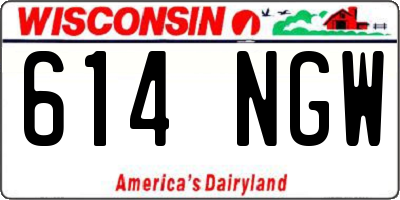 WI license plate 614NGW