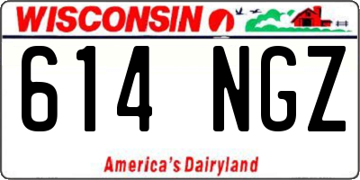 WI license plate 614NGZ