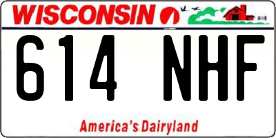 WI license plate 614NHF