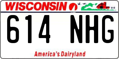 WI license plate 614NHG