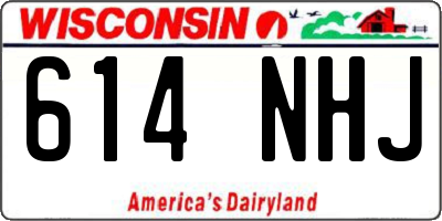 WI license plate 614NHJ