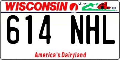 WI license plate 614NHL