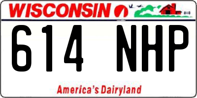 WI license plate 614NHP